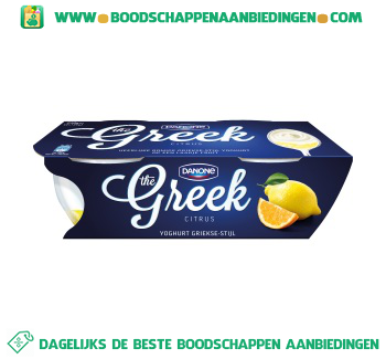 Danone Greek yoghurt Griekse stijl citrus 2-pak aanbieding