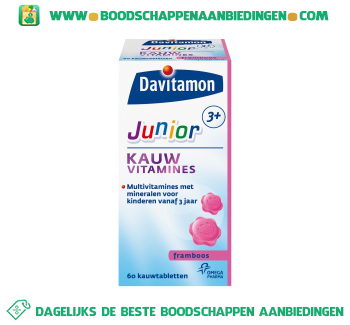 Junior kauwvitamines framboos aanbieding