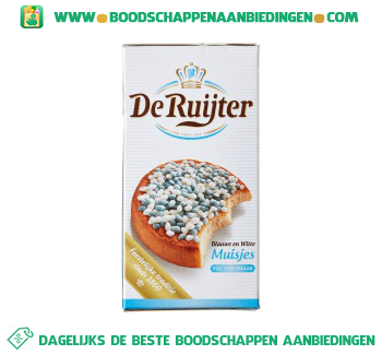 De Ruijter Blauwe en witte muisjes aanbieding