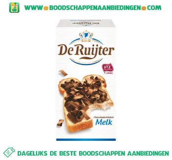 De Ruijter Chocoladevlokken melk aanbieding