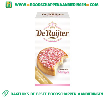 Roze en witte muisjes aanbieding