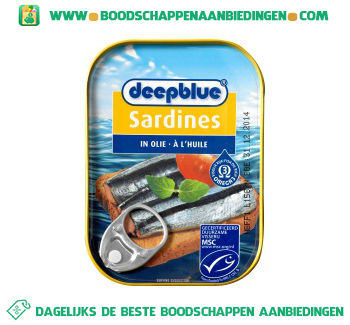 Sardines in olie aanbieding