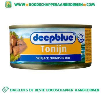 Deepblue Tonijnstukken in olie aanbieding