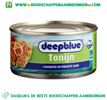 Deepblue Tonijnstukken met groente in pikante saus aanbieding