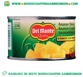 Del Monte Ananasblokjes op sap aanbieding