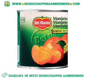 Del Monte Mandarijnen op sap aanbieding