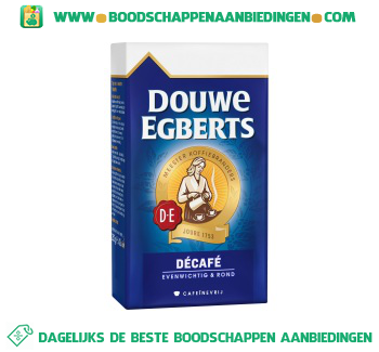 Douwe Egberts Décafé snelfiltermaling aanbieding