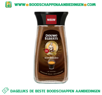 Douwe Egberts Oploskoffie espresso aanbieding