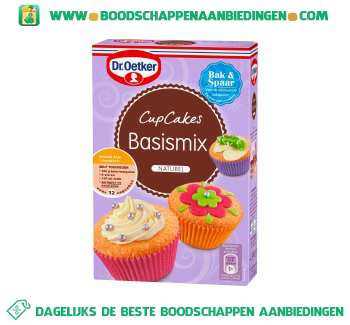 Dr. Oetker Basismix voor cupcakes naturel aanbieding