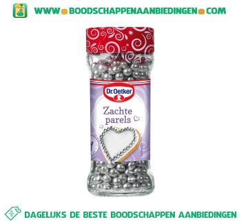 Dr. Oetker Cupcake zachte parels zilver aanbieding