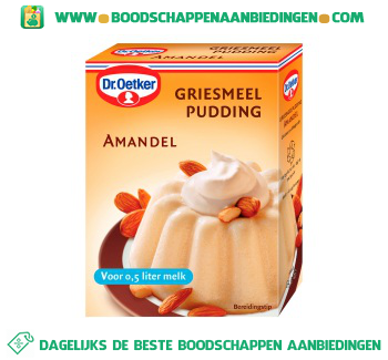 Griesmeelpudding amandel aanbieding