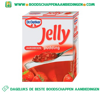 Jelly aardbeien pudding aanbieding