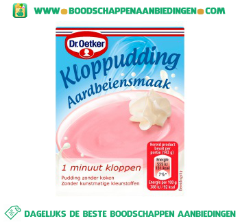 Kloppudding aardbei aanbieding