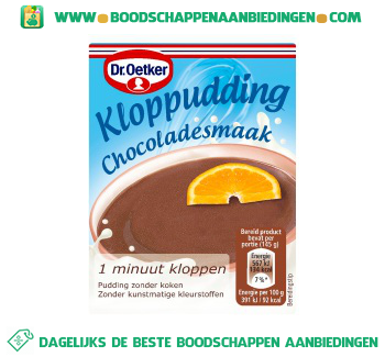 Dr. Oetker Kloppudding chocolade aanbieding