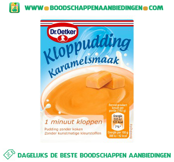 Dr. Oetker Kloppudding karamel aanbieding