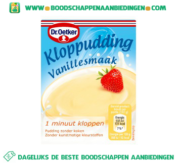 Dr. Oetker Kloppudding vanille aanbieding