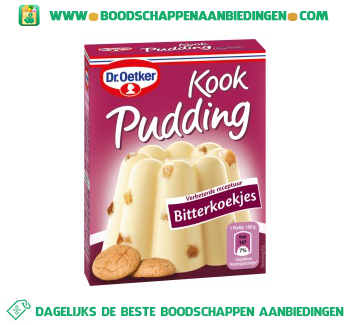 Kookpudding bitterkoekjes aanbieding