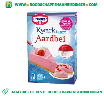 Kwarktaart aardbei aanbieding