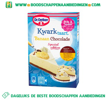 Kwarktaart banaan chocolade aanbieding