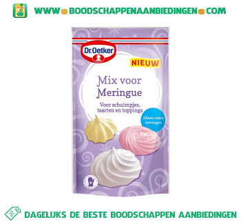 Dr. Oetker Mix voor meringue aanbieding