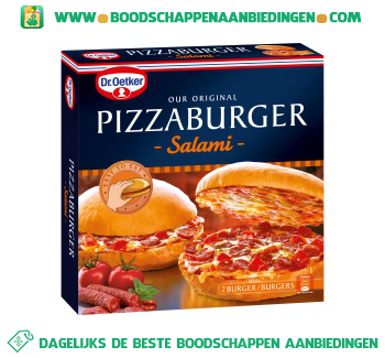 Pizzaburger salami aanbieding