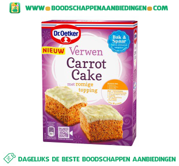 Dr. Oetker Verwen carrot cake aanbieding