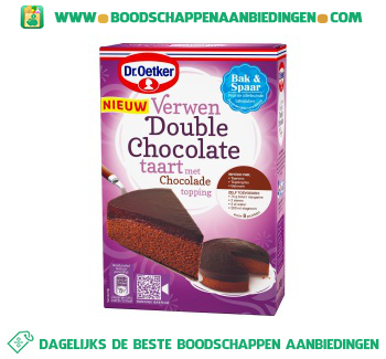 Dr. Oetker Verwen double chocolade taart aanbieding