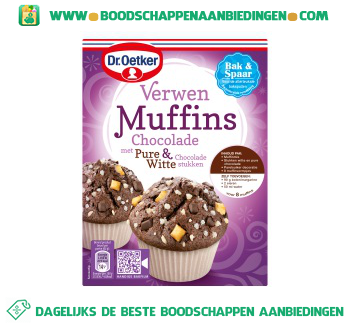 Verwen muffins chocolade aanbieding