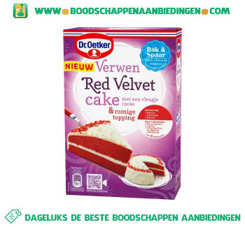 Dr. Oetker Verwen red velvet cake aanbieding