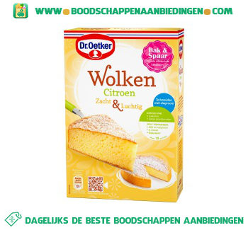 Dr. Oetker Wolken citroen cakemix aanbieding