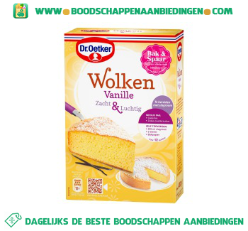 Dr. Oetker Wolken vanille cakemix aanbieding