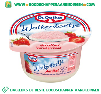 Dr. Oetker Wolkentoetje aardbei aanbieding