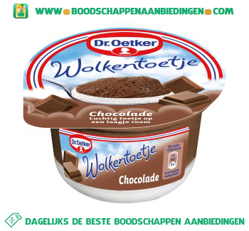 Dr. Oetker Wolkentoetje chocolade aanbieding