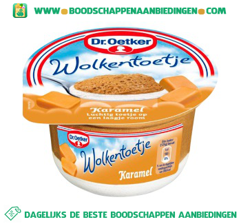 Dr. Oetker Wolkentoetje karamel aanbieding