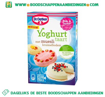 Yoghurt taart aanbieding