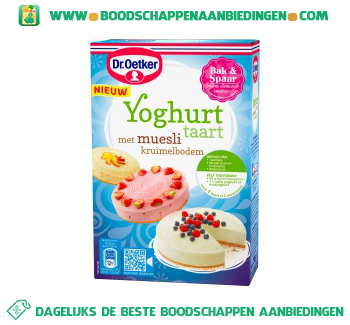 Dr. Oetker Yoghurt taart aanbieding