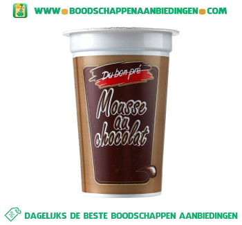 Du Bon Chocolade mousse aanbieding