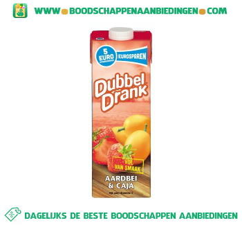 Dubbel Drank Aardbei caja aanbieding