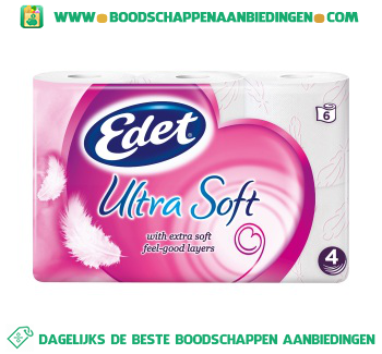 Edet Toiletpapier ultra soft 6-rol aanbieding