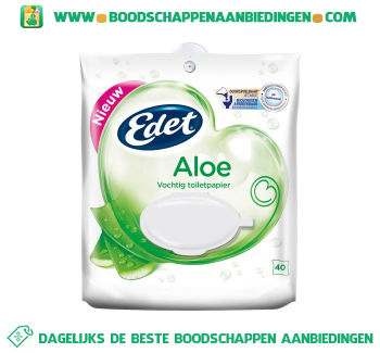 Edet Vochtig toiletpapier aloe vera pouch aanbieding