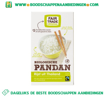 Biologische pandan rijst aanbieding