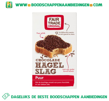 Fair Trade Original Chocoladehagelslag puur aanbieding