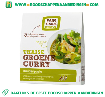 Groene curry aanbieding