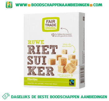 Fair Trade Original Ruwe rietsuikerklontjes aanbieding