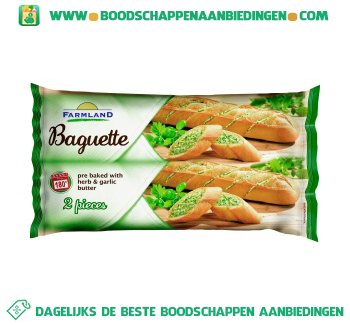 Farmland Baguette kruidenboter 2 stuks aanbieding