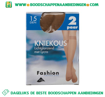 Fashion Kniekous lichtglans naturel 15 den aanbieding