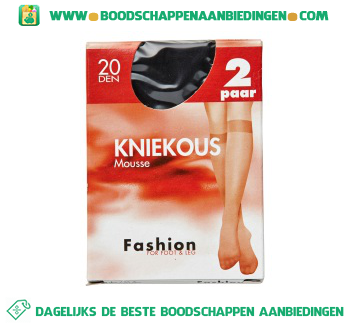 Fashion Kniekous mousse zwart 20 den aanbieding