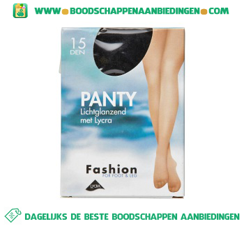 Panty lichtglans zwart 36/40 15 den aanbieding