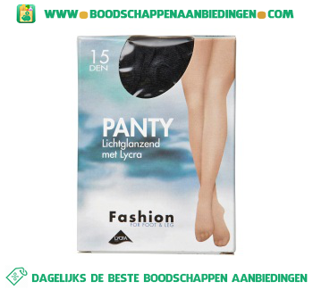 Fashion Panty lichtglans zwart 48/52 15 den aanbieding