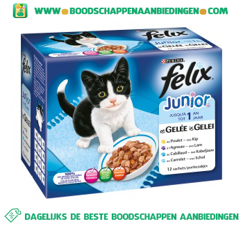 Felix Junior tot 1 jaar mix in gelei aanbieding